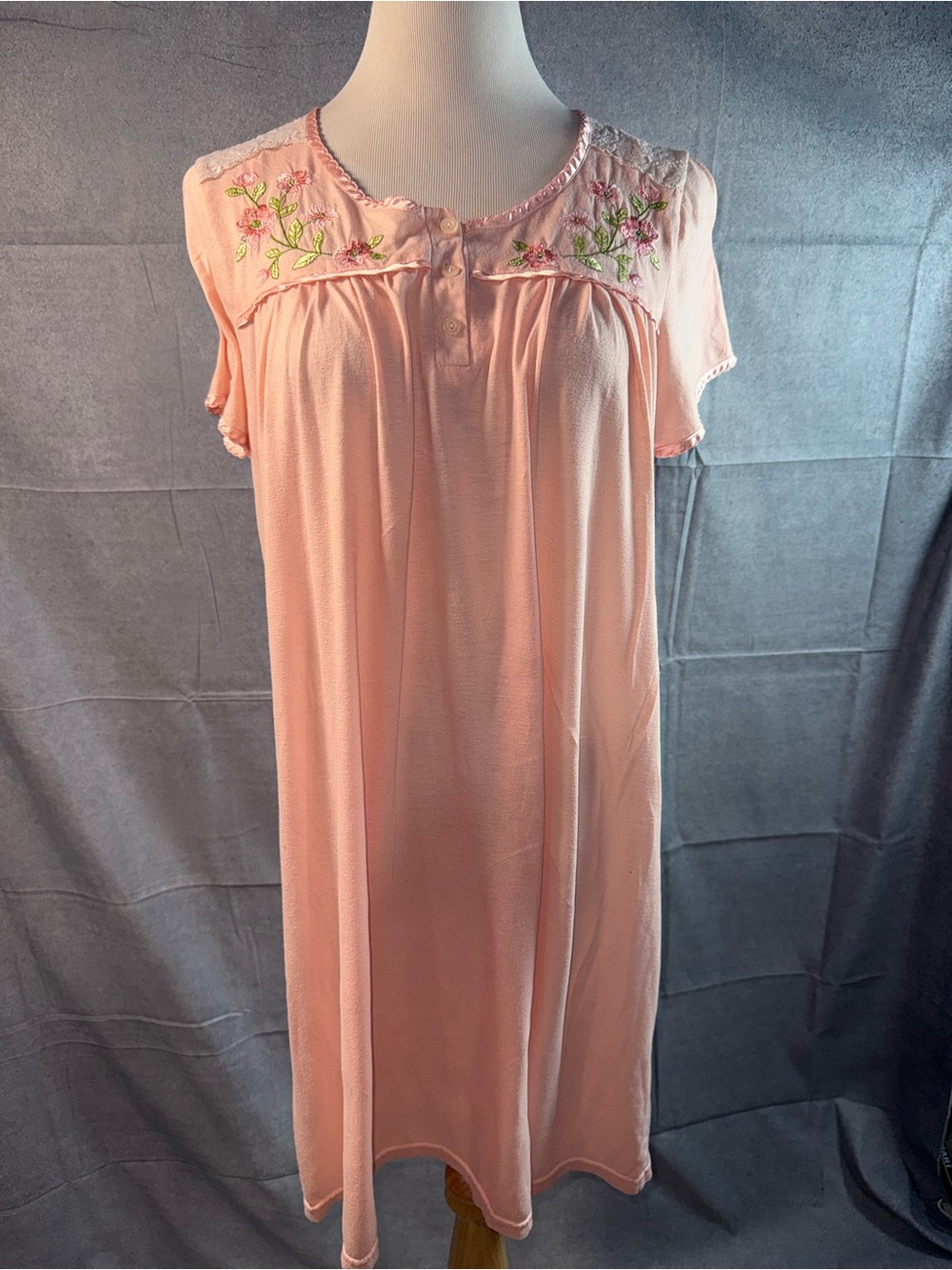 1631-Blair Pink Embroidered Sleep Chemise